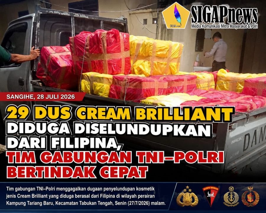 29 Dus Cream Brilliant Diduga Diselundupkan dari Filipina, Tim Gabungan TNI–Polri Bertindak Cepat
