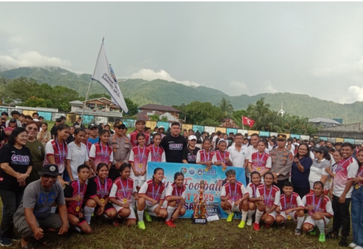 Bungkam Efata 2-0, Sion Sawang Jauh Juara Turnamen Sepak Bola Perempuan GMIST Zona Sangihe 2025