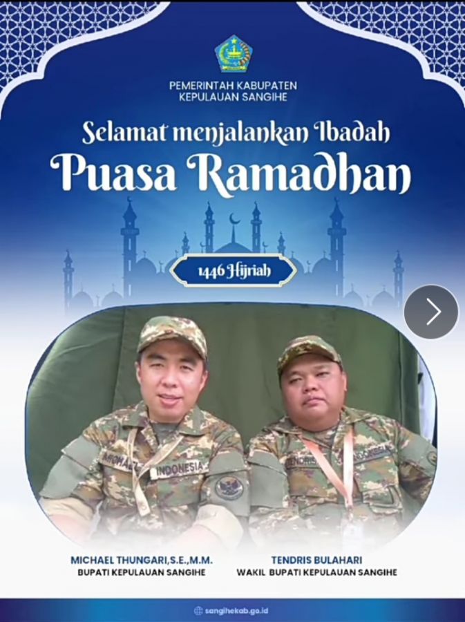 Bupati dan Wakil Bupati Sangihe Ucapkan Selamat Menjalankan Ibadah Puasa dari Magelang