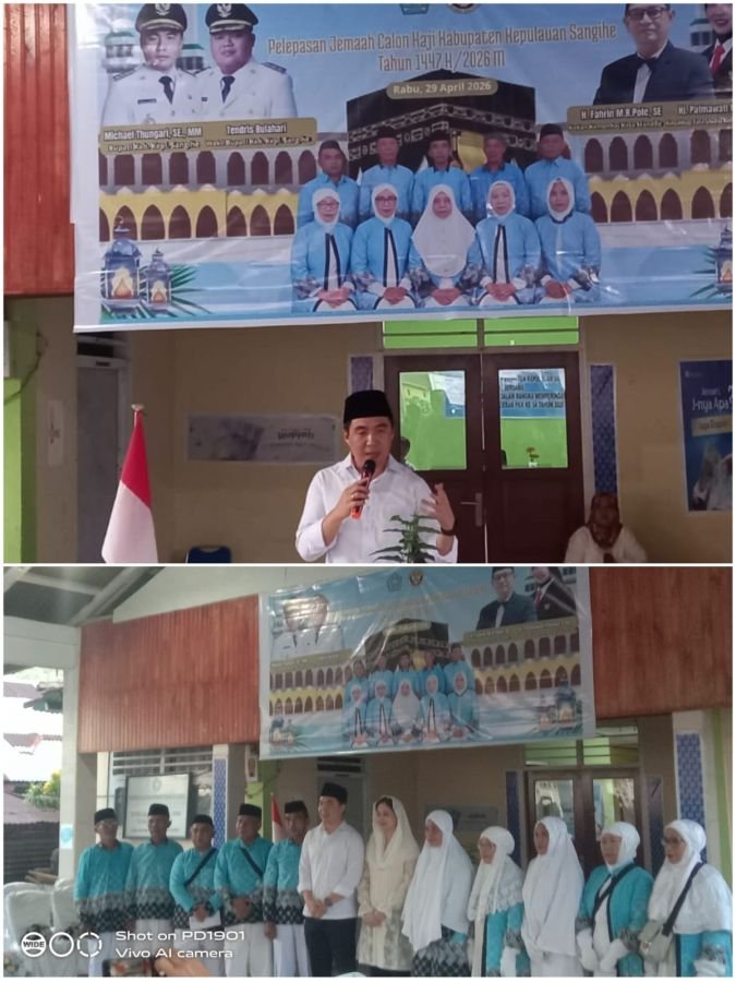 Bupati Michael Thungari Lepas 11 Jamaah Haji Sangihe, Titip Doa untuk Daerah di Tanah Suci