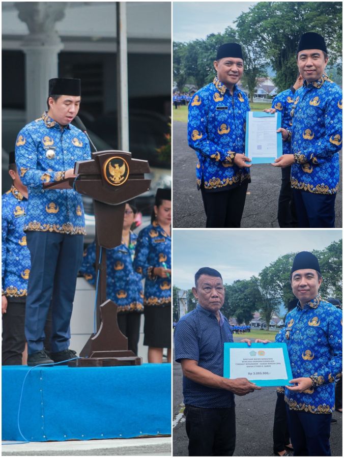 Bupati Michael Thungari Sampaikan 8 Poin Penting dalam Upacara Korpri dan Apel Kerja