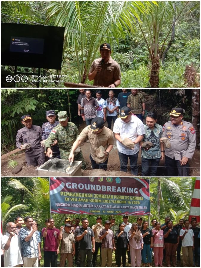 Bupati & Wabup Sangihe Hadiri Ground Breaking Jembatan Perintis Garuda, Buka Harapan Baru Warga