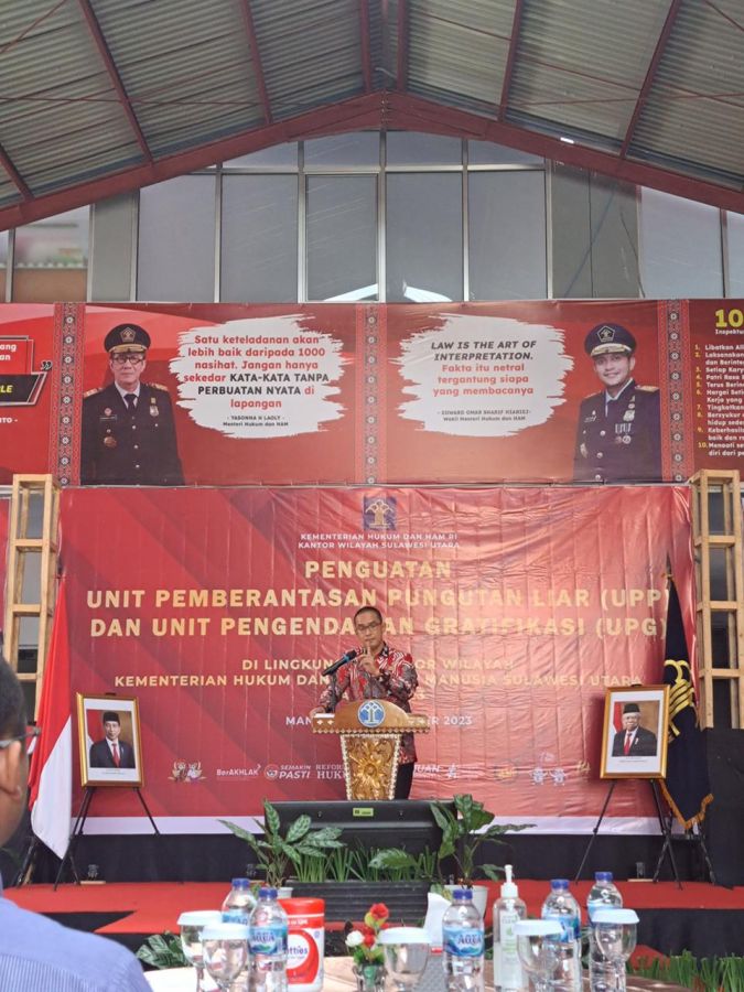 Cegah Pungli dan Gratifikasi Kanwil Kemenkumham Sulut Gelar Sosialisasi UPP dan UPG
