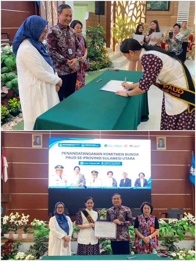 Demi Anak Sangihe, Bunda PAUD Tanda Tangani Komitmen Pendidikan di Usia Emas