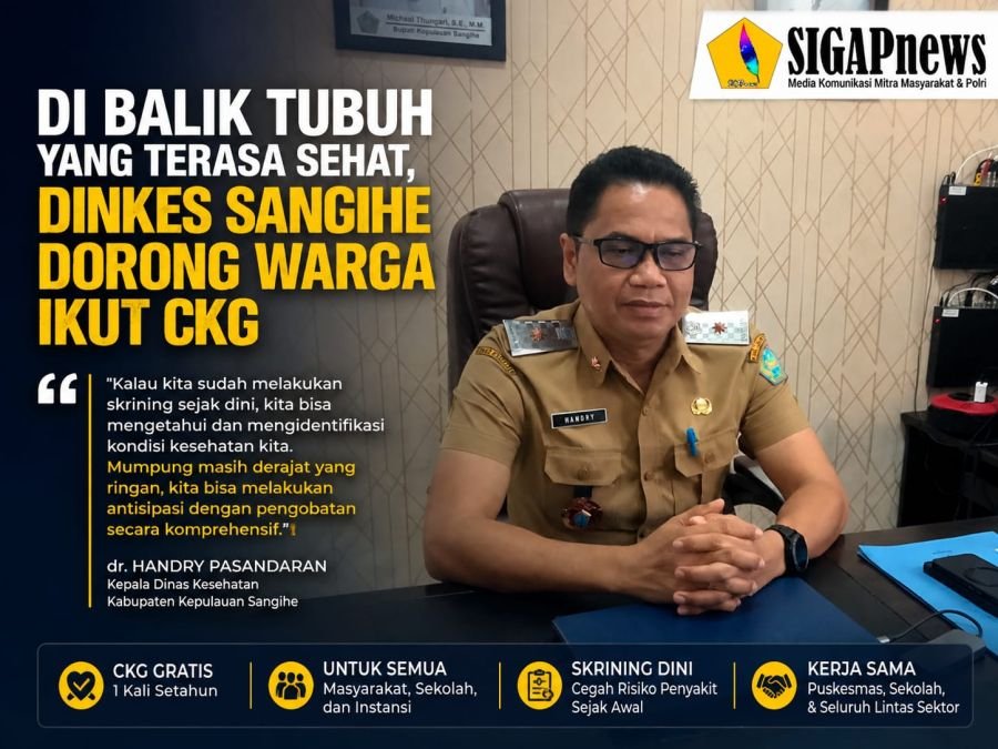 Di Balik Tubuh yang Terasa Sehat, Dinkes Sangihe Dorong Warga Ikut CKG