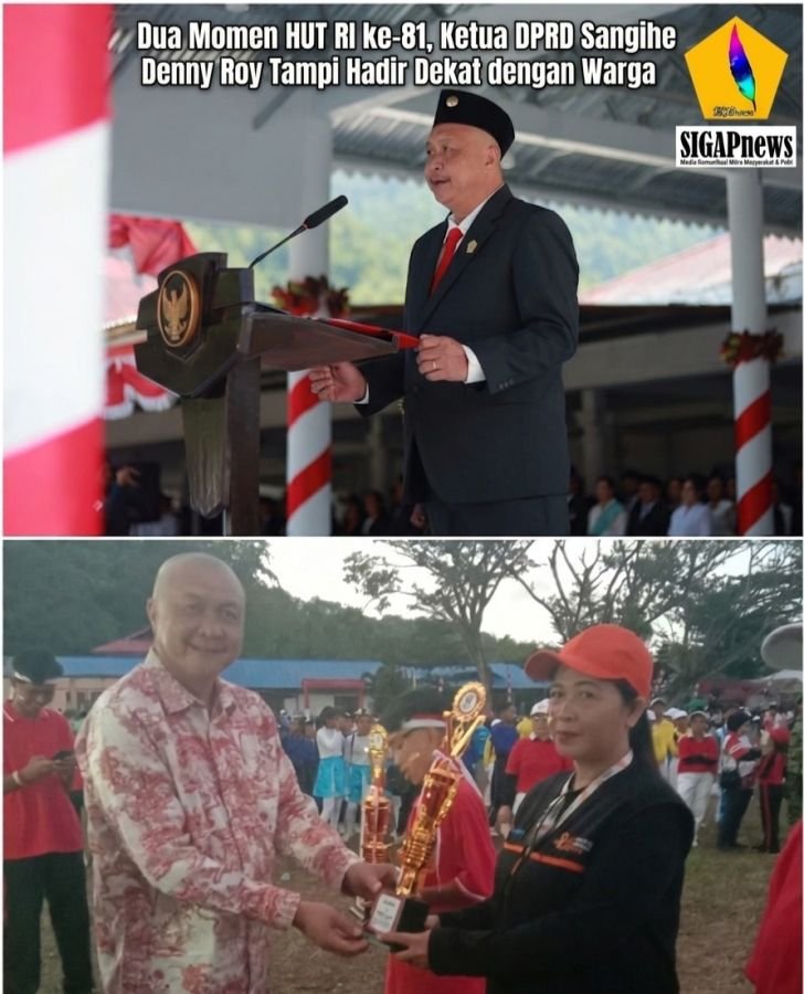 Dua Momen HUT RI ke-81, Ketua DPRD Sangihe Denny Roy Tampi Hadir Dekat dengan Warga