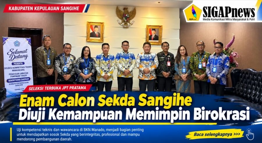Enam Calon Sekda Sangihe Diuji Kemampuan Memimpin Birokrasi