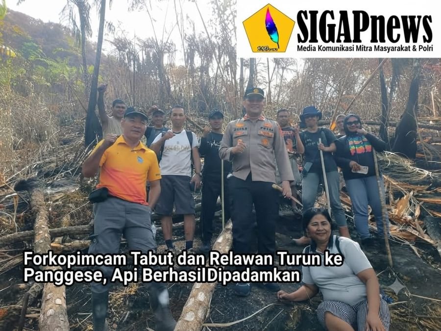 Forkopimcam Tabut dan Relawan Turun ke Panggese, Api Berhasil Dipadamkan