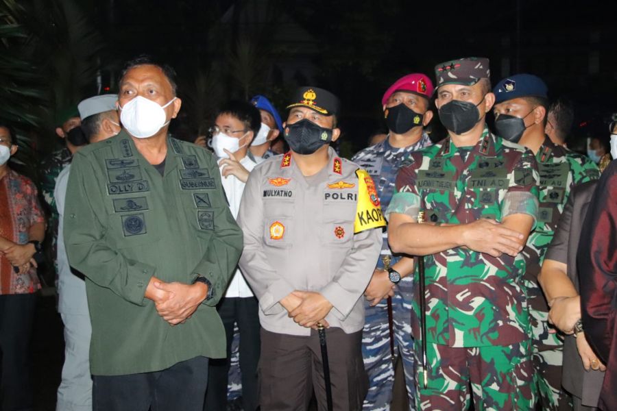 Forkopimda Sulut Pantau Situasi dan Pengamanan Malam Tahun Baru 2022 di Manado