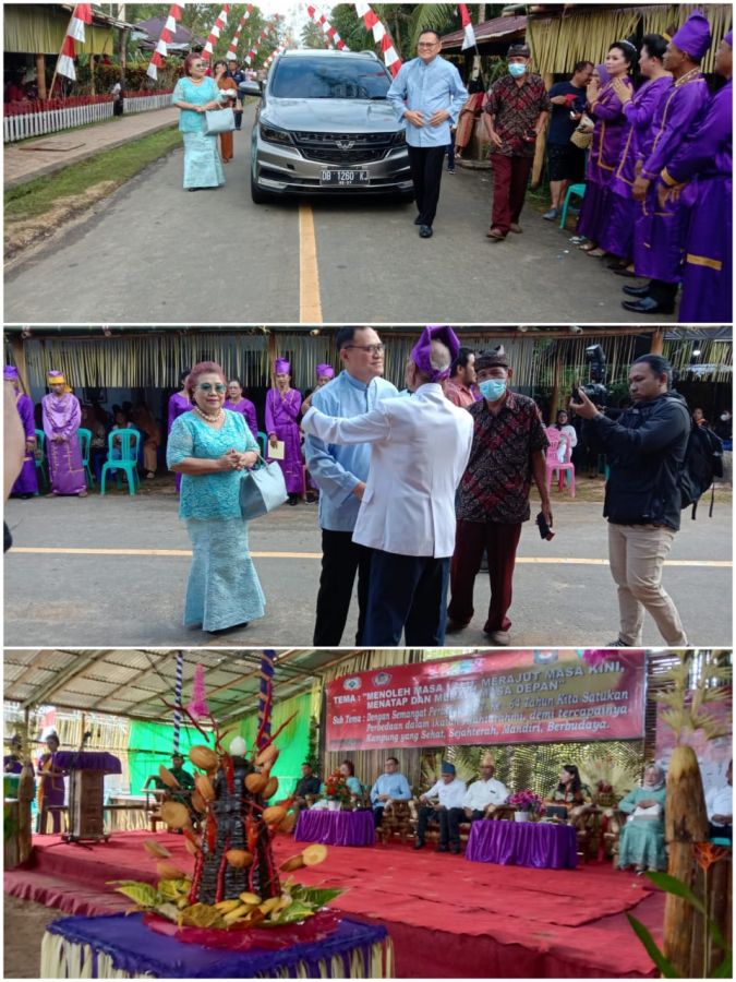 Hadiri HUT Desa Biru ke-64, HRM Disambut Warga Dengan Haru dan Gembira