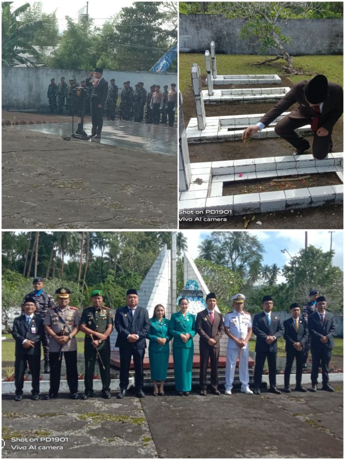 Hormati Jasa Pahlawan, Bupati Michael Thungari Pimpin Ziarah di TMP Santiago