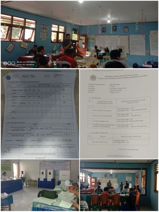 Hostrin Mahaling Unggul Tipis di Lenganeng, Nety Bawelle Raih Suara Terbanyak di Pusunge