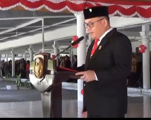 HUT ke-80 RI di Sangihe, Ketua DPRD Ferdy Sondakh Bacakan Proklamasi Kemerdekaan