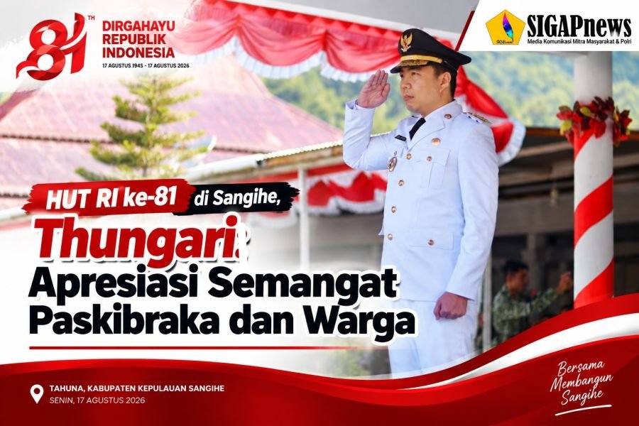 HUT RI ke-81 di Sangihe, Thungari Apresiasi Semangat Paskibraka dan Warga