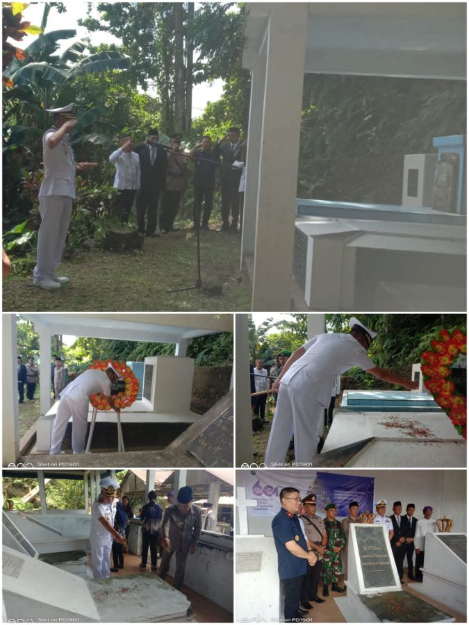 HUT Sangihe ke-601, Danlanal Tahuna Pimpin Ziarah Makam Raja Sarapil di Bengketang