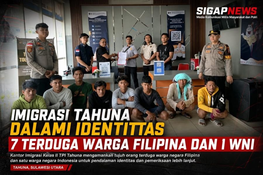 Imigrasi Tahuna Dalami Identitas 7 Terduga Warga Filipina dan 1 WNI