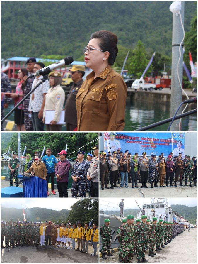 Irup Pembukaan Karya Bhakti Sosial dan Kesehatan, Pj. Bupati Berharap TNI AL Backup Laut Sangihe