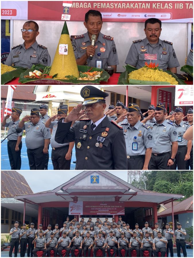 Kenakan Seragam Dinas Baru, Pegawai dan Pejabat Struktural Lapas Tahuna Tampak Istimewa