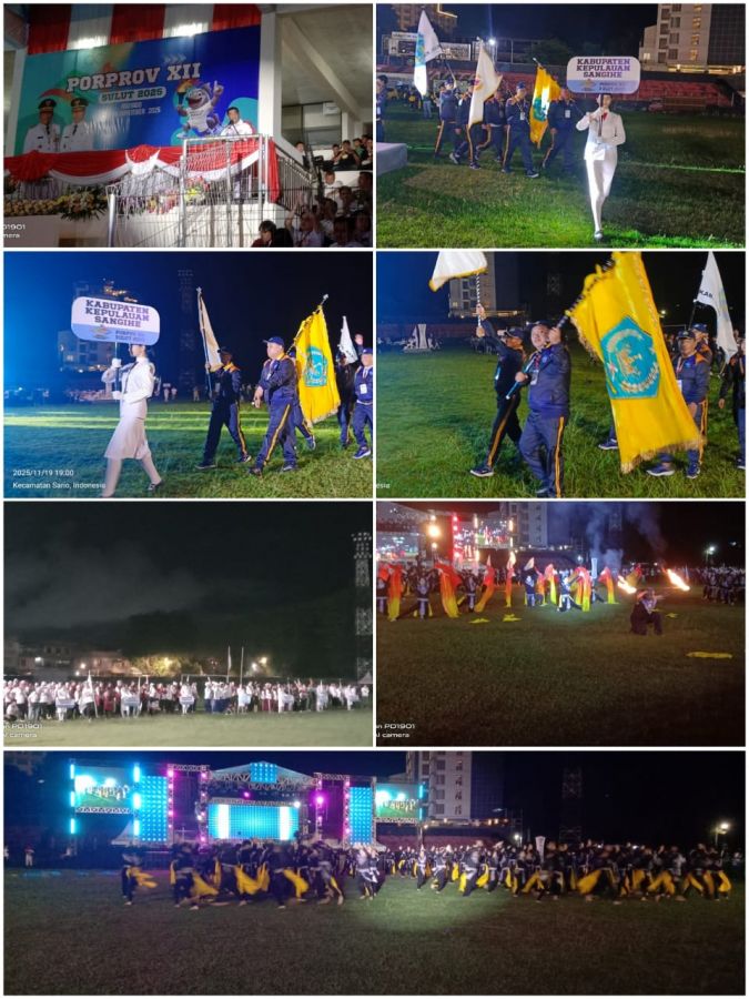 Klabat Berguncang! Wabup Sangihe Pimpin Kontingen, Gubernur Sampaikan Misi Besar Olahraga Sulut