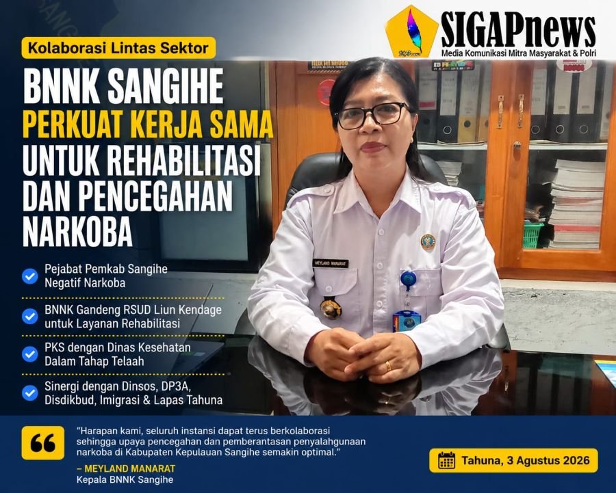Kolaborasi Lintas Sektor, BNNK Sangihe Perluas Kerja Sama untuk Rehabilitasi dan Pencegahan Narkoba