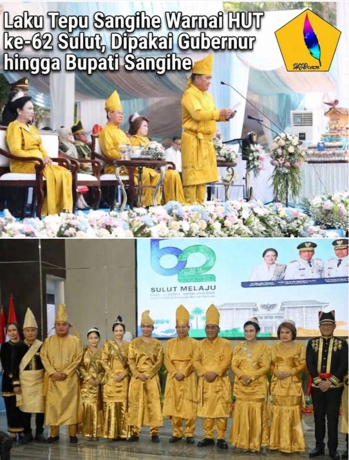 Laku Tepu Sangihe Warnai HUT ke-62 Sulut, Dipakai Gubernur hingga Bupati Sangihe