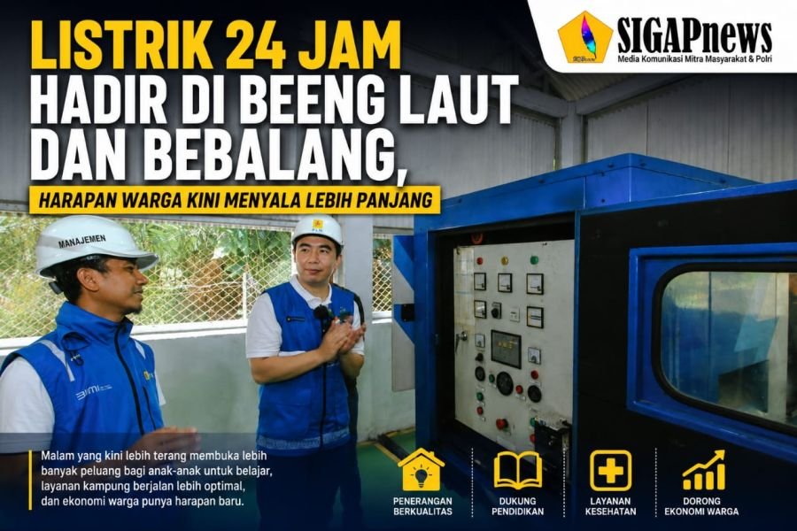 Listrik 24 Jam Hadir di Beeng Laut dan Bebalang, Harapan Warga Kini Menyala Lebih Panjang