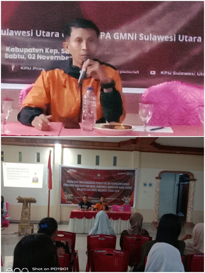 Menjadi Narasumber, Ketua Bawaslu Sangihe Ajak Masyarakat Menjadi Tim Sukses dan Pemenangan