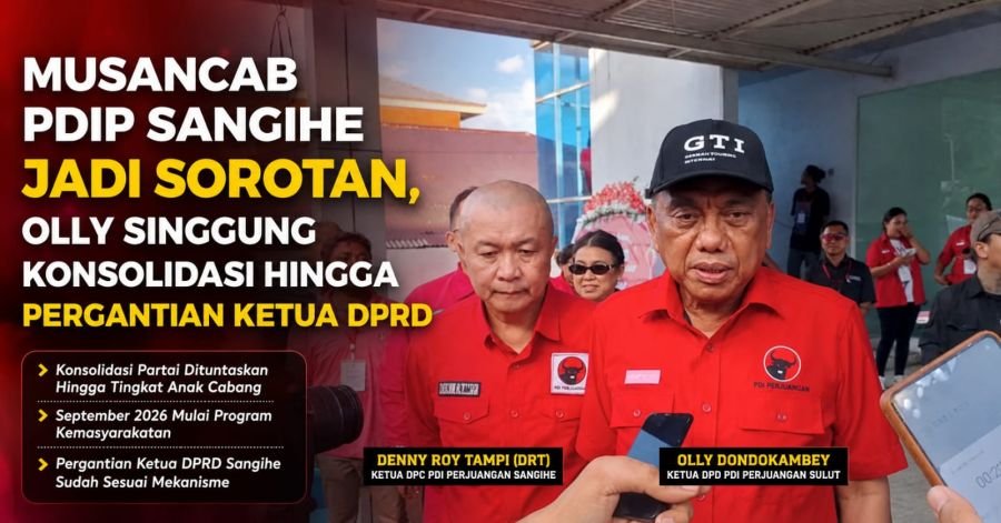 Musancab PDIP Sangihe Jadi Sorotan, Olly Singgung Konsolidasi hingga Pergantian Ketua DPRD