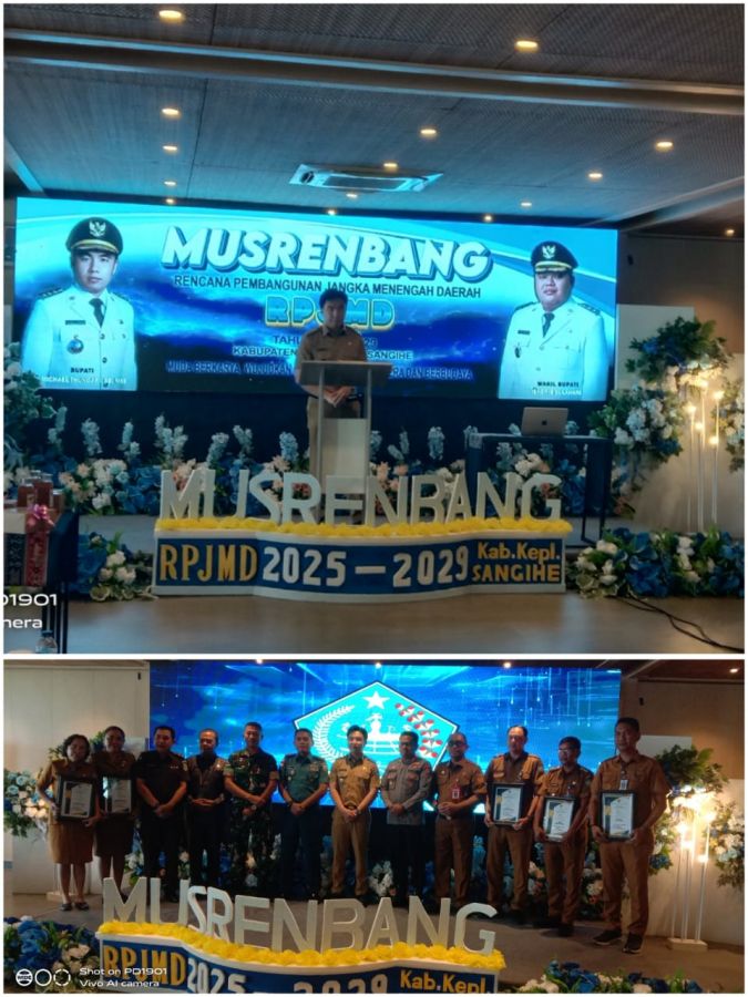 Musrenbang RPJMD 2025–2029 Digelar, Bupati Sangihe Ajak Selaraskan Pembangunan Daerah dan Nasional