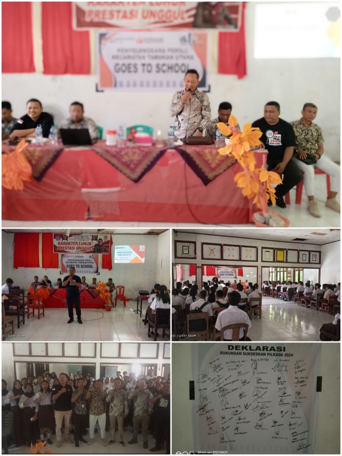 Panwascam dan PPK Tabukan Utara Goes To School, Pemilih Pemula Sasarannya