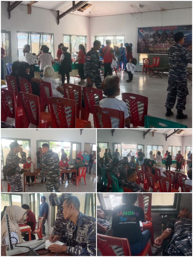 Pemerintah Kampung Pettim, Lanal, Kodim 1301 Kerjasama Dinkes Sangihe Gelar Baksos HUT TNI Ke-78