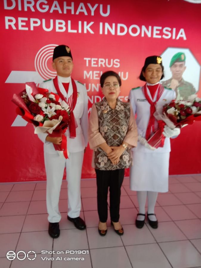 Pemkab Sangihe Sambut dan Ucapkan Selamat Kepada Edgar Sondakh Paskibraka Nasional 2023