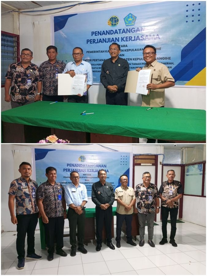 Pemkab Sangihe Teken PKS Strategis dengan Kantor Pertanahan