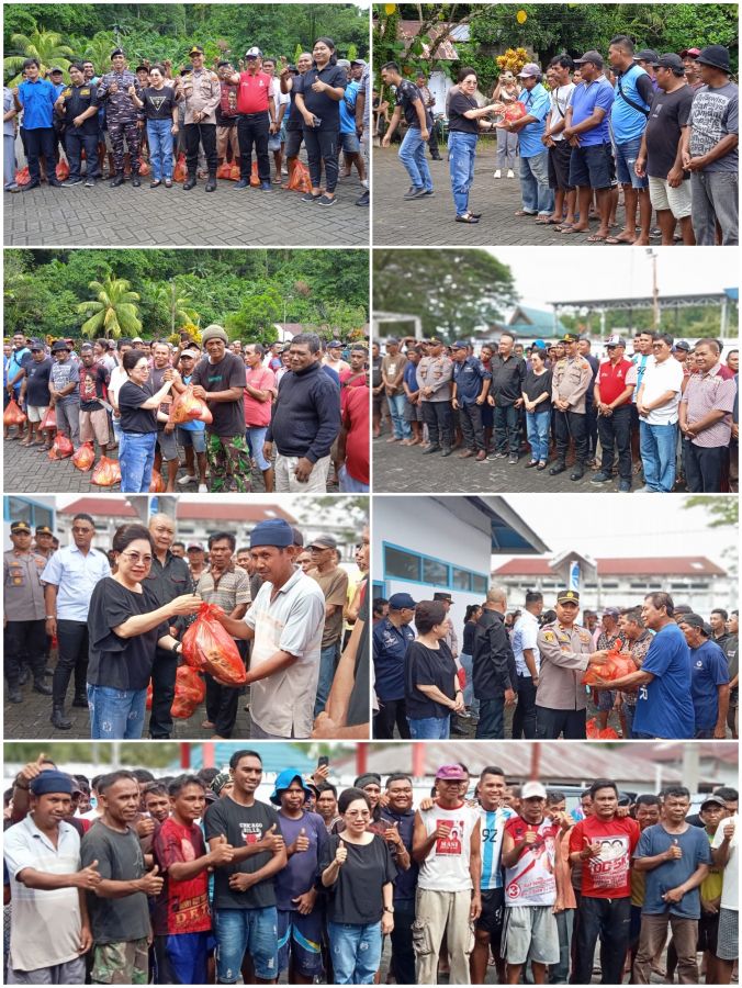 Penjabat Bupati Serahkan Bantuan Sembako Pada TKBM di Dua Lokasi Berbeda
