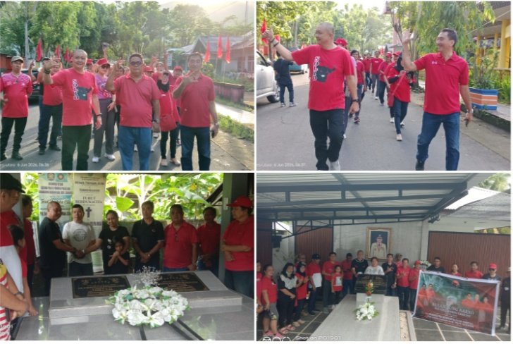 Peringati Bulan Bung Karno 2026, DPC PDIP Sangihe Gelar Jalan Sehat dan Ziarah Makam Sesepuh Partai