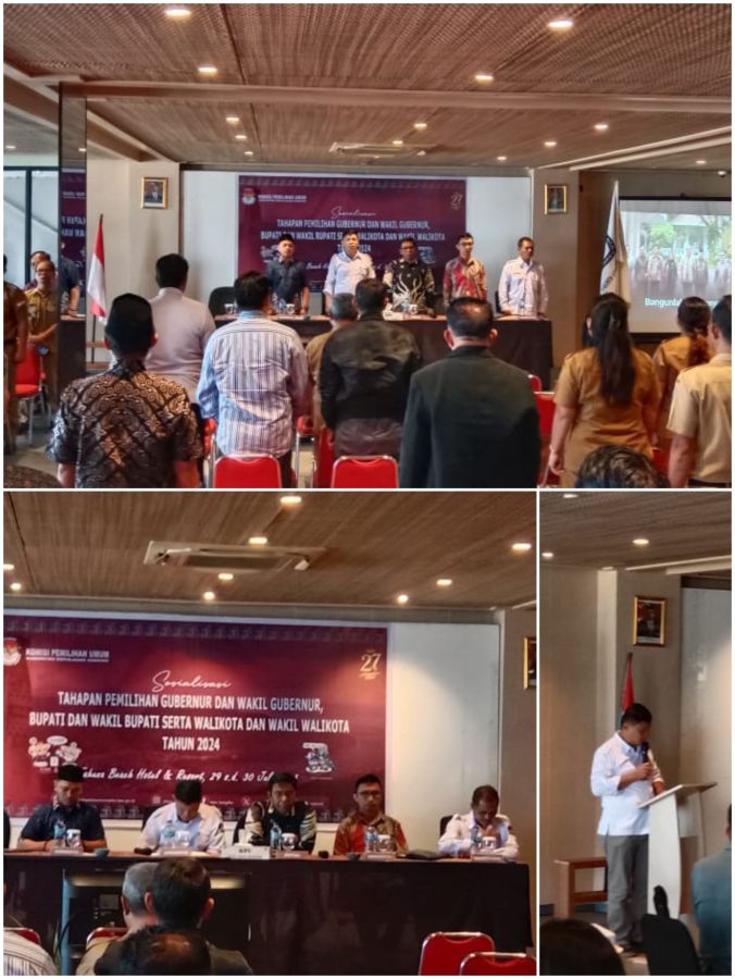 Perkuat Sinergitas dan Berkolaborasi, KPU Sangihe Gelar Sosialisasi Tahapan Pilkada 2024