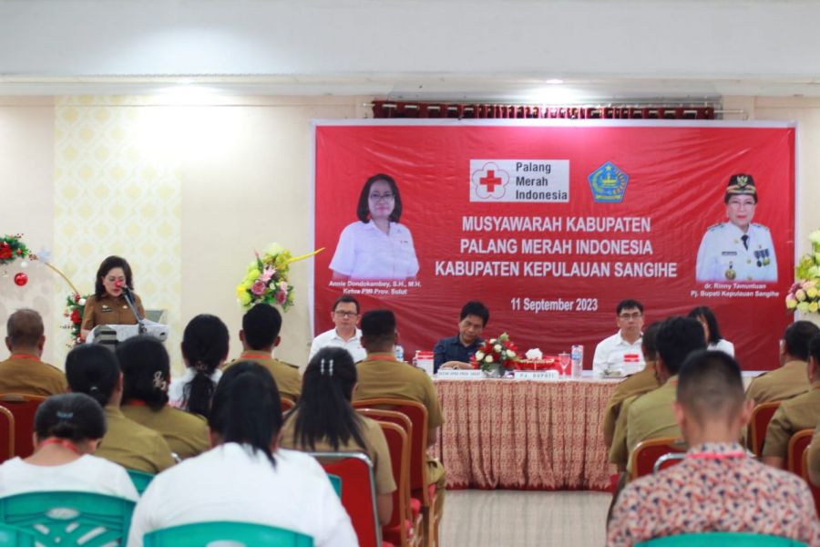 Pj Bupati Buka Muskab, FAS Terpilih Secara Aklamasi Ketua PMI Sangihe