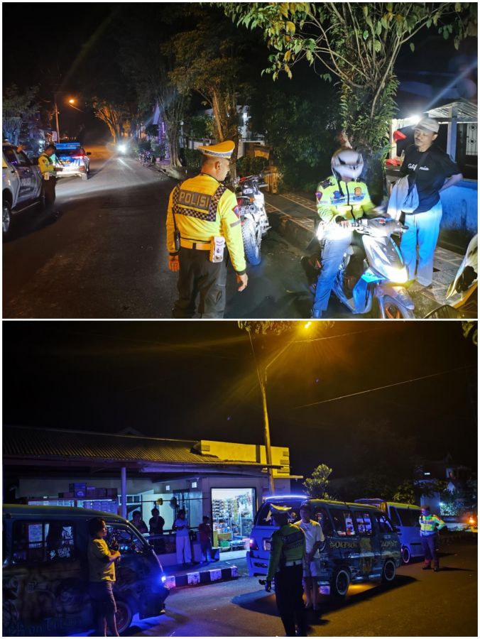 Polres Sangihe Gelar Patroli Malam Minggu, Knalpot Brong Jadi Sasaran Penindakan