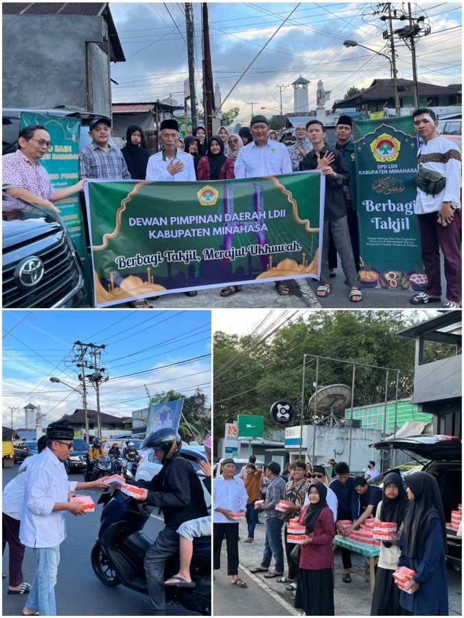Ramadan Penuh Cinta, LDII Minahasa Tebar Kebaikan Lewat Aksi Berbagi Takjil