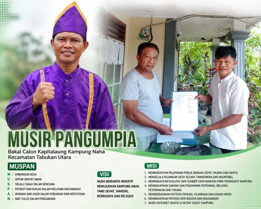 Rela Lepas Status PPPK, Musir Pangumpia Maju Bertarung Jadi Bacalon Kapitalaung Naha