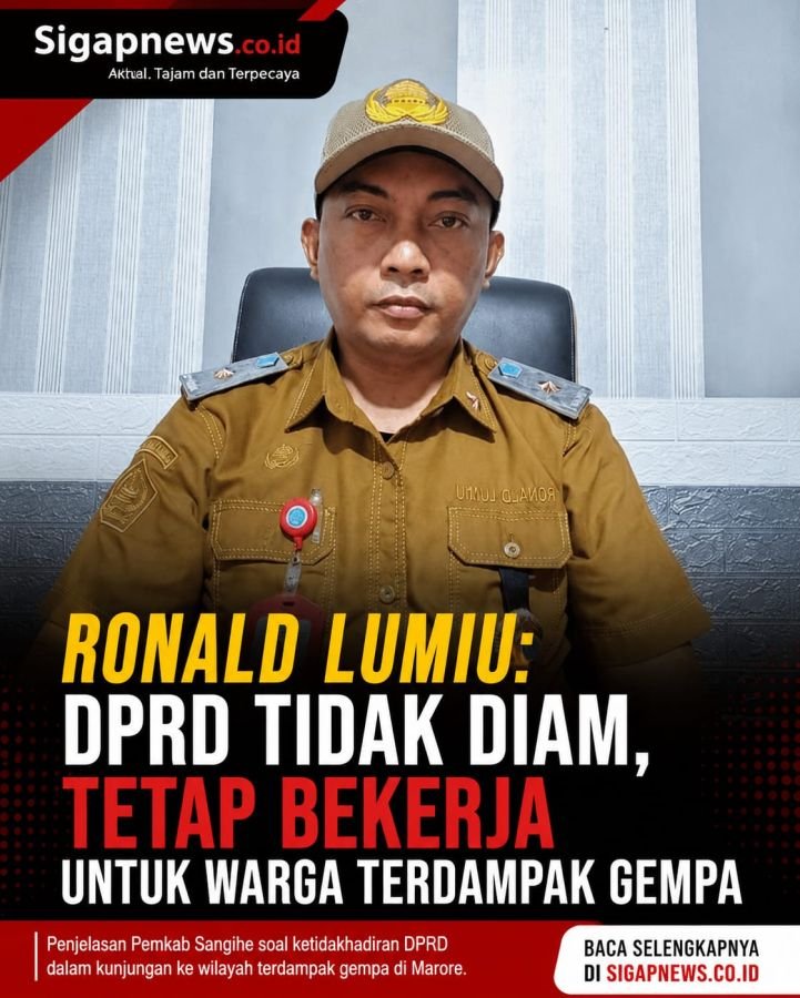 Ronald Lumiu: DPRD Tidak Diam, Tetap Bekerja untuk Warga Terdampak Gempa