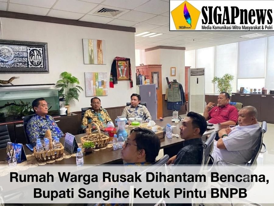 Rumah Warga Rusak Dihantam Bencana, Bupati Sangihe Ketuk Pintu BNPB