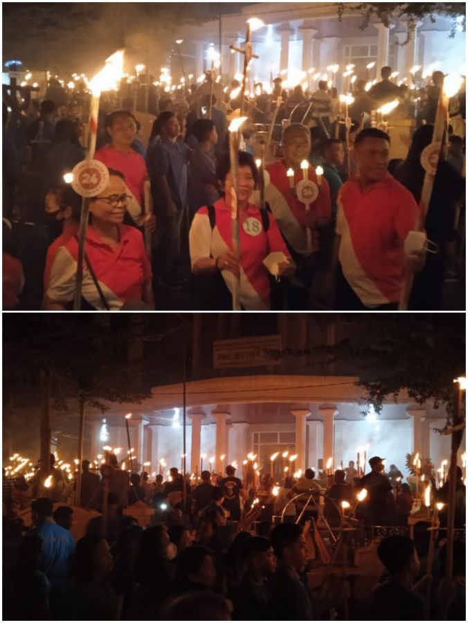 Sambut Paskah, GMIST Betlehem Tahuna Gelar Parade Obor