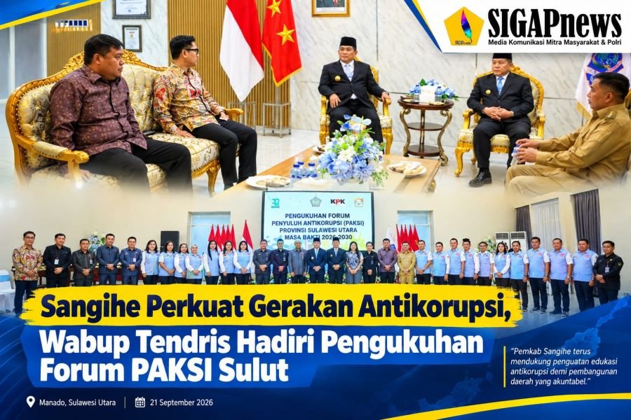 Sangihe Perkuat Gerakan Antikorupsi, Wabup Tendris Hadiri Pengukuhan Forum PAKSI Sulut