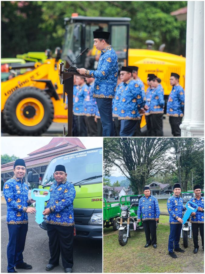 Serahkan Wheel Loader dan Armada Sampah, Thungari: Layanan Infrastruktur & Lingkungan Diperkuat