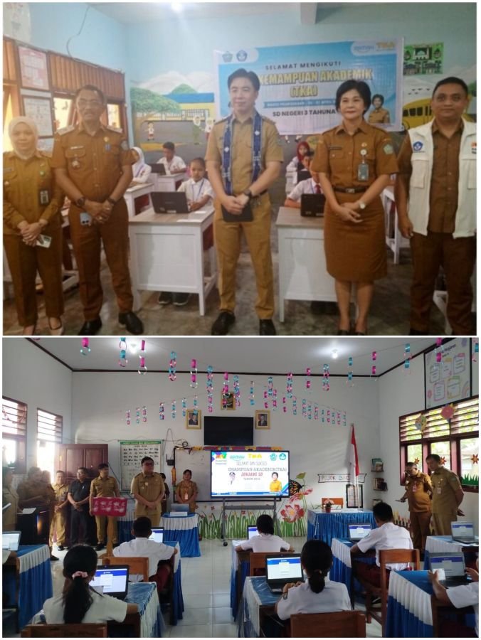 Serentak di Dua Lokasi, Bupati Thungari dan Wabup Bulahari Buka TKA SD di Sangihe