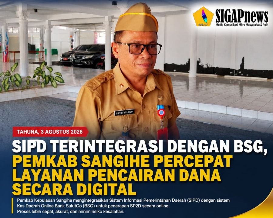 SIPD Terintegrasi dengan BSG, Pemkab Sangihe Percepat Layanan Pencairan Dana Secara Digital