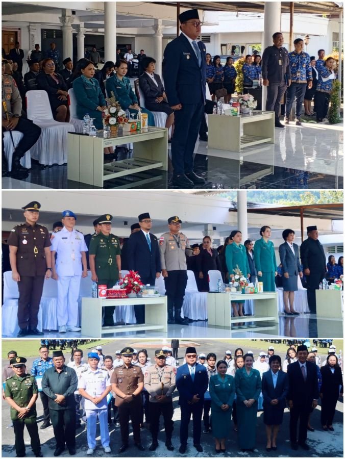 Tampil Berwibawa, Wabup Tendris Bulahari Pimpin Upacara dan Kobarkan Semangat ASN