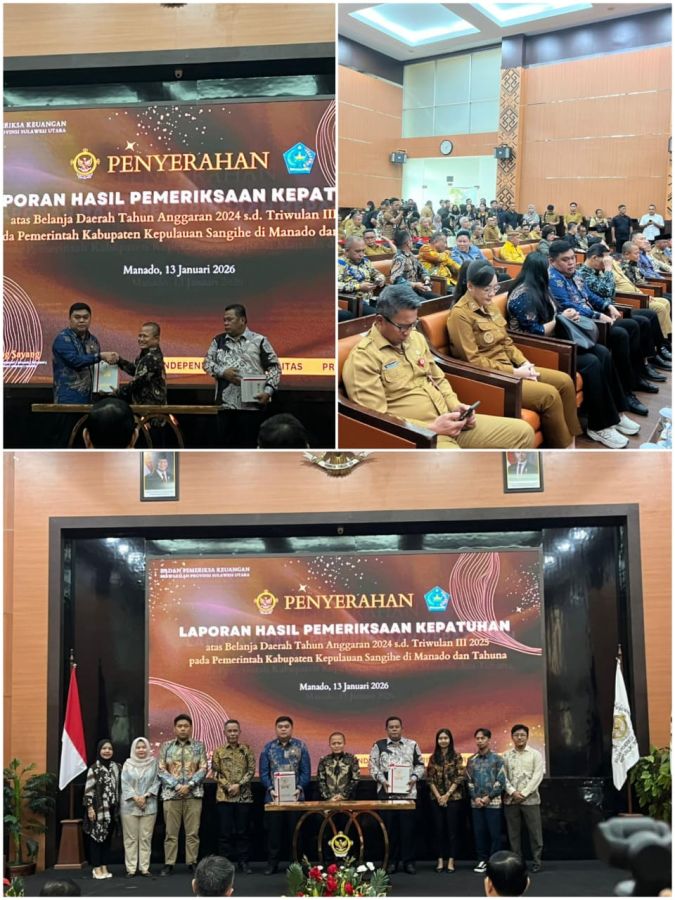 Terima LHP BPK, Pemkab Sangihe Dihadapkan 12 Rekomendasi Penting