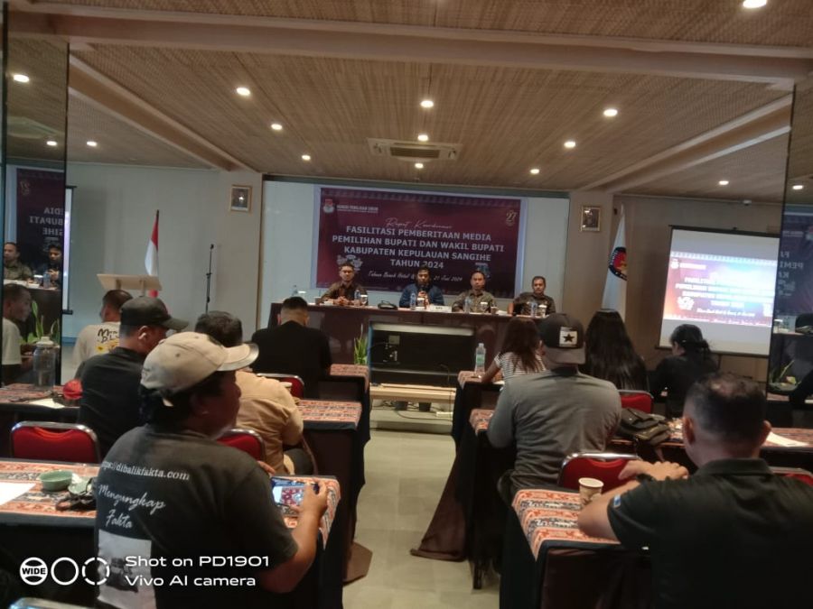Tingkatkan Kualitas Kepemiluan, KPU Sangihe Jalin Kerja Sama Dengan Para Awak Media